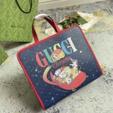 Gucci Dog Printed Canvas Tote Bag Handbag Size: 28x26.5x9CM