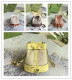 Gucci Classic Embossed Logo Canvas Leather Bucket Bag Handbag Crossbody Bag Size: 19x15.5x9CM