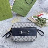 Gucci Classic Horseclip Retro Camera Bag Diagonal Shoulder Bag Size: 22.5x17x6.5CM