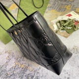 Gucci New Embroidered Logo Tote Bag Single Shoulder Tote Bag Size: 38x28x14CM