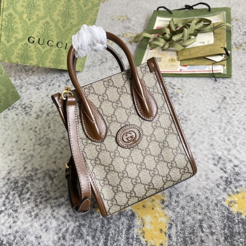Gucci Retro Classic Logo Tote Bag Piano Music Bag Size: 16x20x7CM