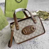 Gucci Retro Horseneck Buckle Shoulder Bag Diagonal Cross Handbag Size: 23x16x12CM