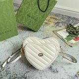 Gucci Fashion Interlocking G-Heart Cross Shoulder Bag Size: 20x17.5x6.5CM