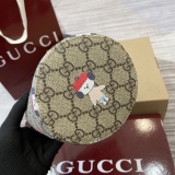 Gucci Classic Dog Printed Canvas Bucket Bag Handbag Size: 18.5x16.5x7.5CM