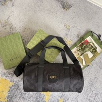 Gucci Eco Series Logo Printed Nylon Travel Bag Cylinder Bag Size: 47.5x24x24CM
