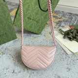 Gucci Marmont Retro GG Sewing Saddle Bag Chain Bag Size: 20x14.5x4CM