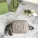 Gucci Classic Embossed GG Camera Bag Crossbody Bag Size: 21x15x7 CM