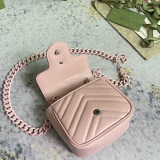 Gucci Classic Double G Diamond Grid Crossbody Bag Flip Chain Bag Size: 12x12.5x7CM