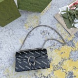 Gucci Fashion Diamond Buckle Double Tiger Head Wine God Bag Chain Strap Bag Crossbody Bag Size: 28x17x9CM