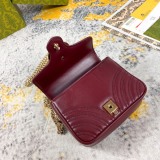 Gucci Marmont Gold Label Logo Sewing Chain Bag Postman Bag Handbag Size: 17x13x6CM