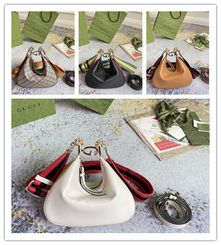 Gucci Attache Detachable Ribbon Dumpling Bun Diagonal Shoulder Bun Size: 23x22x5CM
