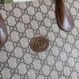 Gucci Vintage Logo Vertical Canvas Bag Tote Bag Shopping Bag Size: 36x38.5x12CM