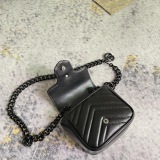 Gucci Classic Double G Diamond Grid Crossbody Bag Flip Chain Bag Size: 12x12.5x7CM