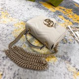 Gucci Marmont Gold Label Logo Sewing Chain Bag Postman Bag Handbag Size: 17x13x6CM