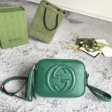 Gucci Classic Embossed GG Camera Bag Crossbody Bag Size: 21x15x7 CM