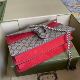 Gucci Fashion Diamond Buckle Double Tiger Head Wine God Bag Chain Strap Bag Crossbody Bag Size: 28x17x9CM