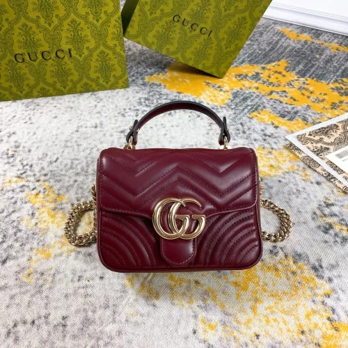 Gucci Marmont Gold Label Logo Sewing Chain Bag Postman Bag Handbag Size: 17x13x6CM