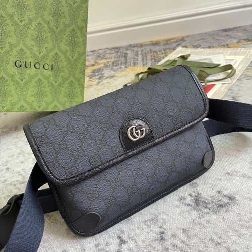 Gucci Classic Versatile GG Chest Bag Single Shoulder Slant Waist Bag Size: 24x17x3.5CM