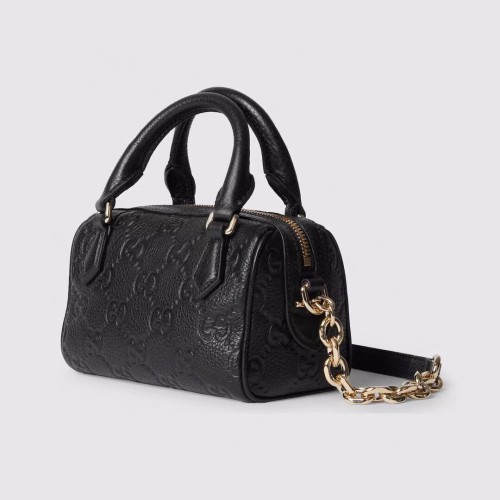 Gucci Classic GG Embossed Cross Shoulder Chain Bag Size: 16.5x10x8CM