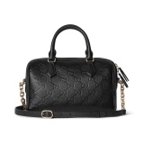 Gucci Classic GG Embossed Boston Bag Diagonal Cross Handbag Size: 25.5x16x14CM