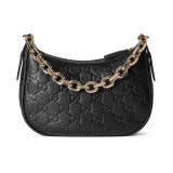 Gucci Classic Embossed Logo Handheld Shoulder Bag Chain Bag Size: 25.5x20x5CM