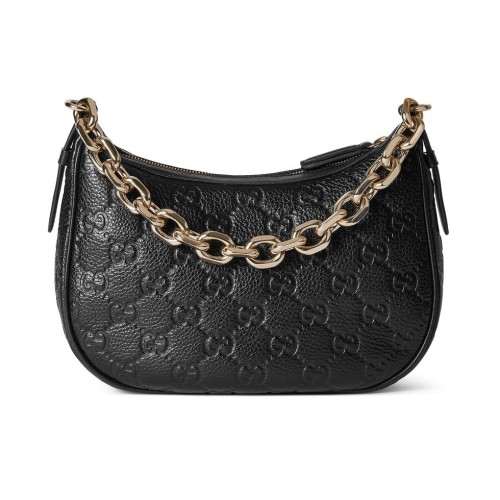 Gucci Classic Embossed Logo Handheld Shoulder Bag Chain Bag Size: 25.5x20x5CM