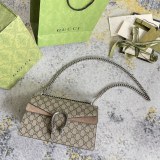 Gucci Fashion Diamond Buckle Double Tiger Head Wine God Bag Chain Strap Bag Crossbody Bag Size: 28x17x9CM