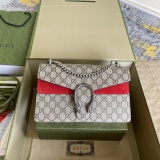 Gucci Fashion Diamond Buckle Double Tiger Head Wine God Bag Chain Strap Bag Crossbody Bag Size: 28x17x9CM