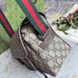 Gucci Classic GG Ribbon Canvas Splice Leather Postman Bag Single Shoulder Crossbody Bag Size: 27x20x10CM