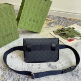 Gucci Classic Versatile GG Chest Bag Single Shoulder Slant Waist Bag Size: 24x17x3.5CM