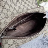 Gucci Classic GG Ribbon Canvas Splice Leather Postman Bag Single Shoulder Crossbody Bag Size: 27x20x10CM