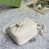 Gucci Classic Double G Diamond Grid Crossbody Bag Flip Chain Bag Size: 12x12.5x7CM