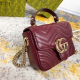 Gucci Marmont Gold Label Logo Sewing Chain Bag Postman Bag Handbag Size: 17x13x6CM