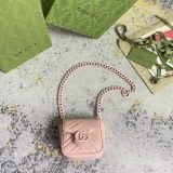 Gucci Classic Double G Diamond Grid Crossbody Bag Flip Chain Bag Size: 12x12.5x7CM
