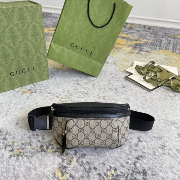 Gucci Classic Versatile Logo Canvas Cross Chest Bag Waist Bag Size: 23x11.4x7.6CM