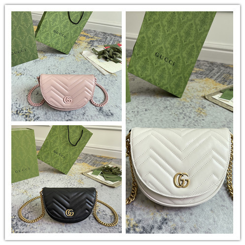 Gucci Marmont Retro GG Sewing Saddle Bag Chain Bag Size: 20x14.5x4CM