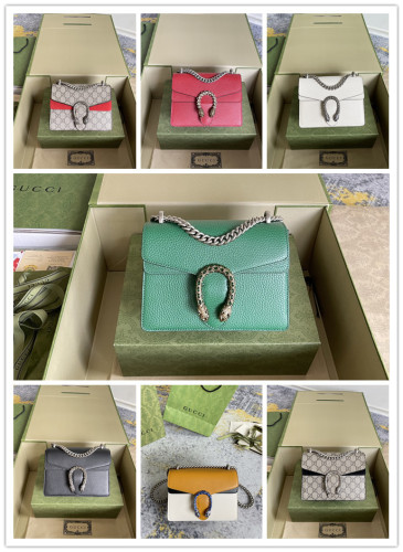 Gucci Diamond Buckle Double Tiger Head Wine God Bag Chain Strap Bag Crossbody Bag Size: 20x15.5x5CM
