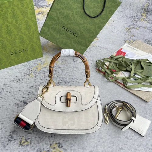Gucci Classic GG Bamboo Handle Shoulder Bag Tote Bag Size:21x15x7CM 