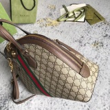 Gucci Classic Logo Striped Ribbon Shell Bag Single Shoulder Crossbody Bag Size: 34x27.5x15CM