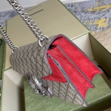 Gucci Fashion Diamond Buckle Double Tiger Head Wine God Bag Chain Strap Bag Crossbody Bag Size: 28x17x9CM