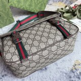 Gucci Classic GG Ribbon Canvas Splice Leather Postman Bag Single Shoulder Crossbody Bag Size: 27x20x10CM