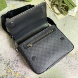 Gucci Classic Logo Flip Leather Postman Bag Single Shoulder Crossbody Bag Size: 28x22x8CM
