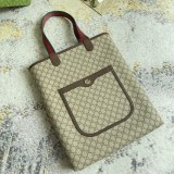 Gucci Classic Logo Canvas Splice Tote Bag Handbag