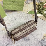 Gucci Mini Classic Logo Striped Ribbon Shoulder Bag Size: 18x11x6CM
