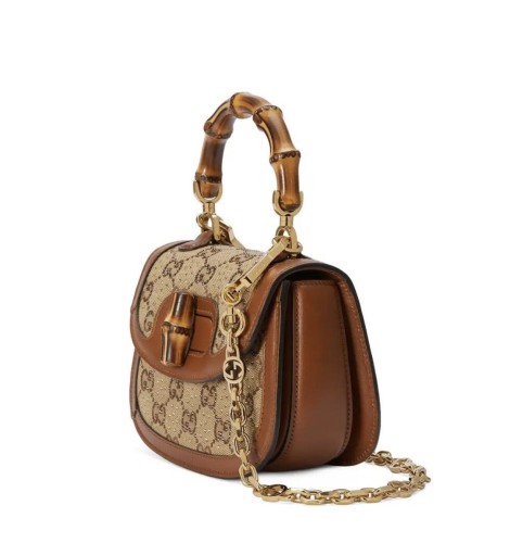 Gucci Bamboo Double G Tote Bag Chain Bag Size: 17x12.5x8CM