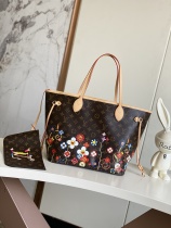 Louis Vuitton Classic Flower Logo Printed Tote Bag Shoulder Bag Size: 28x14x31CM Louis Vuitton Classic Flower Logo Printed Tote Bag Shoulder Bag Size: 28x14x31CM