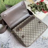 Gucci Classic Logo Flip Leather Postman Bag Single Shoulder Crossbody Bag Size: 28x22x8CM
