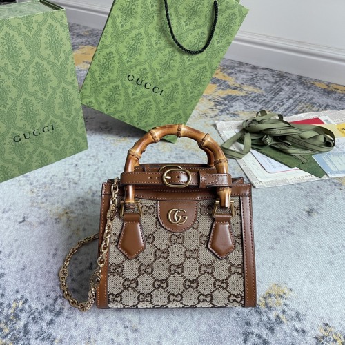 Gucci Diana Bamboo Double G Tote Bag Chain Bag Size: 20x16x10CM