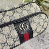 Gucci Mini Classic Logo Striped Ribbon Shoulder Bag Size: 18x11x6CM