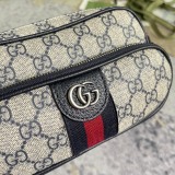 Gucci Mini Classic Logo Striped Ribbon Shoulder Bag Size: 18x11x6CM